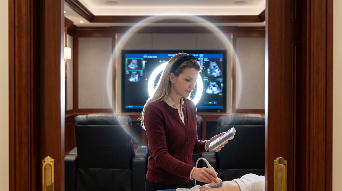 Smartphone and stethoscope on a marble desk representing direct physician access
